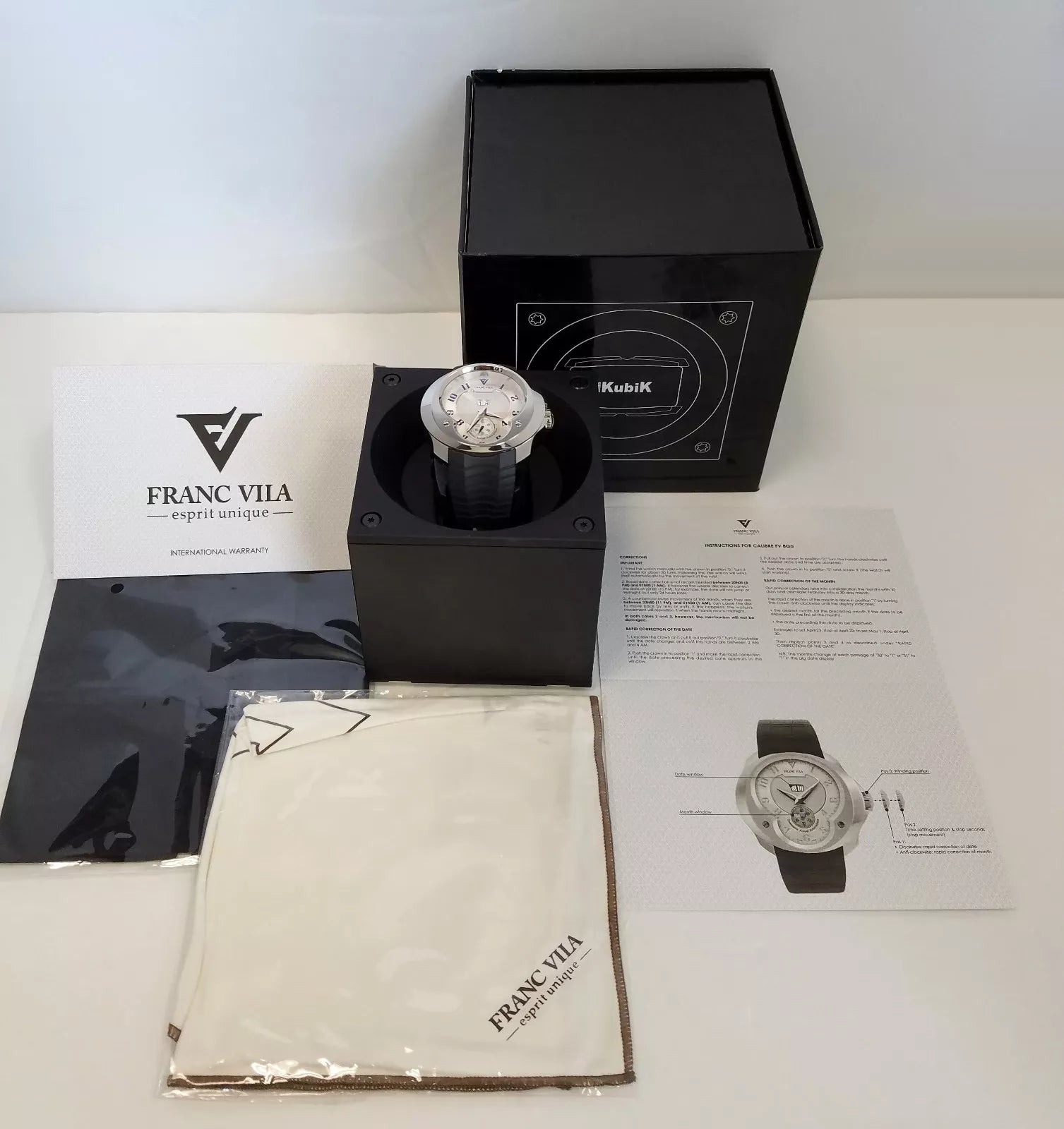 Franc Vila Esprit Unique Stainless Steel Rubber Men's Watch - Premium Luxury Product