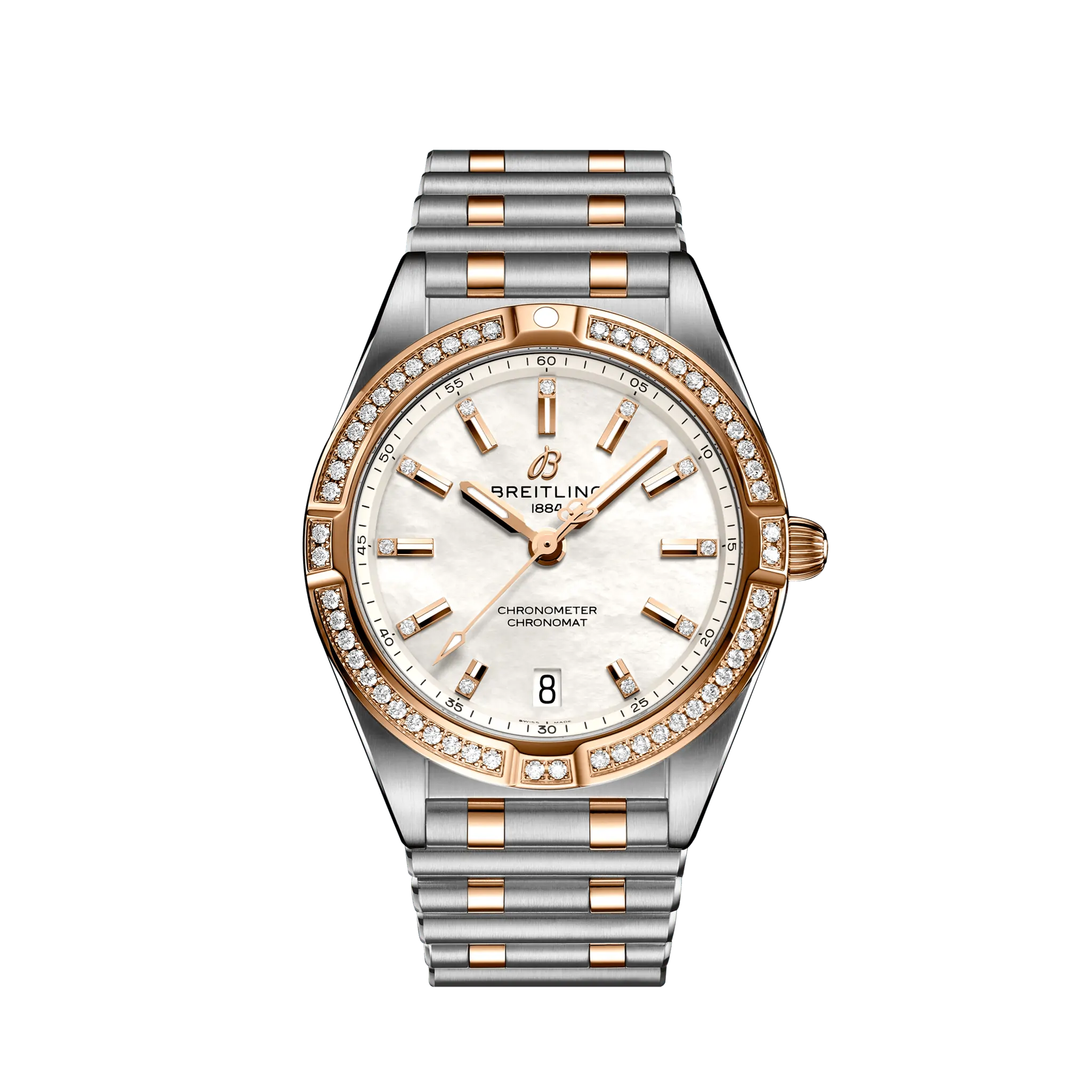 Breitling Chronomat 32 Stainless Steel & 18k Red Gold & Diamond Men's Watch - Premium Luxury Product