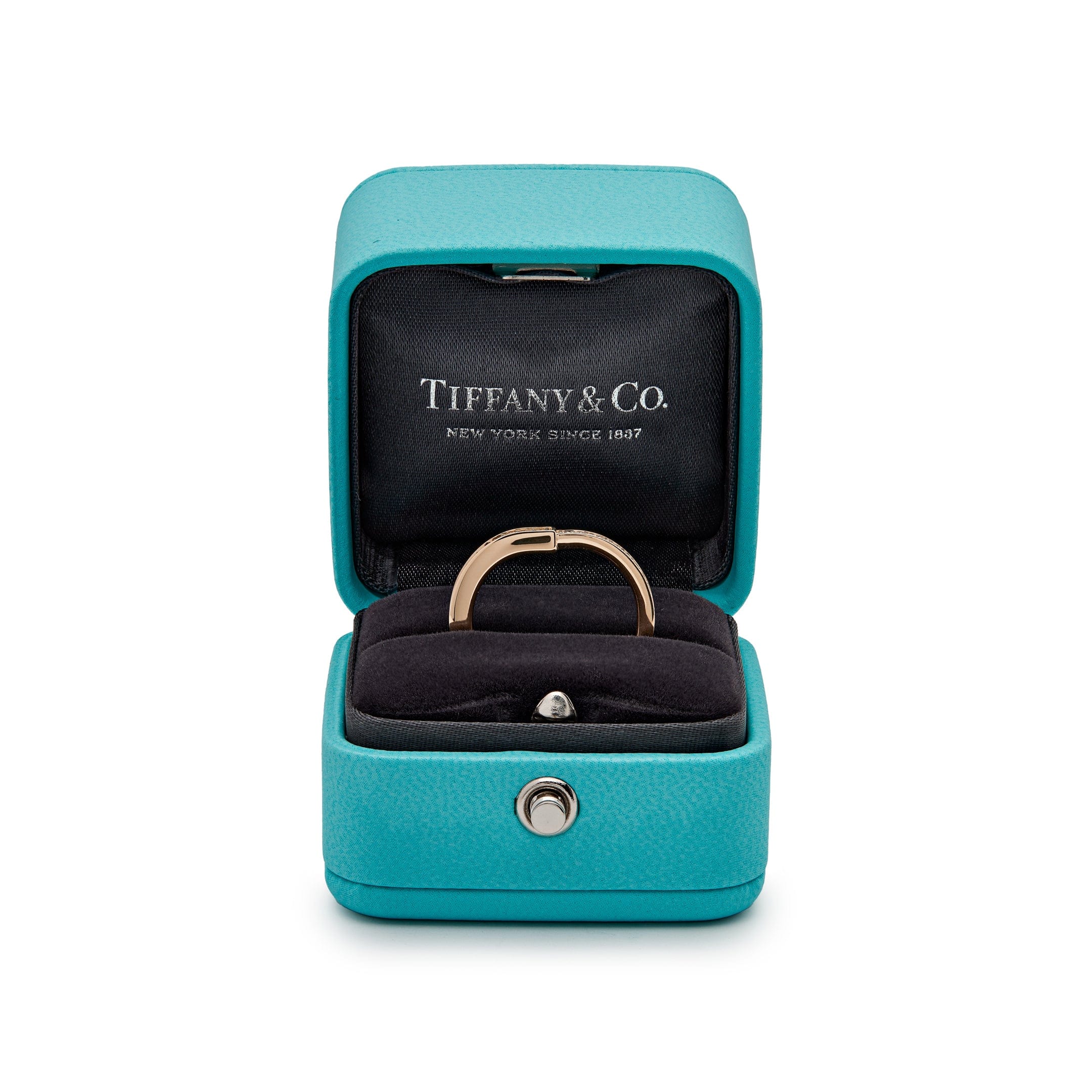 Tiffany & Co. Lock Ring in Rose Gold with Pavé Diamonds 72791584