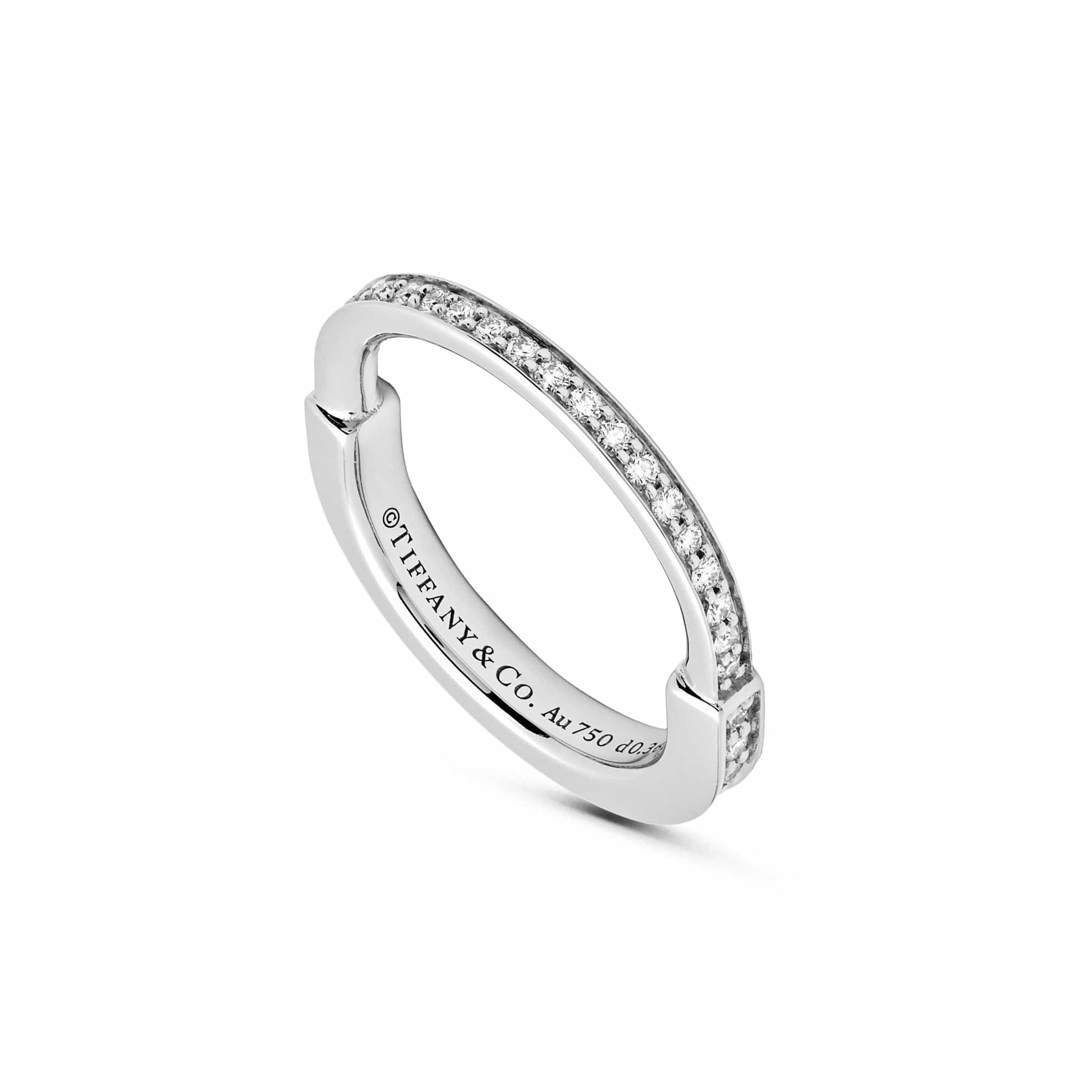 Tiffany & Co. Lock Ring in White Gold with Pavé Diamonds 72792092
