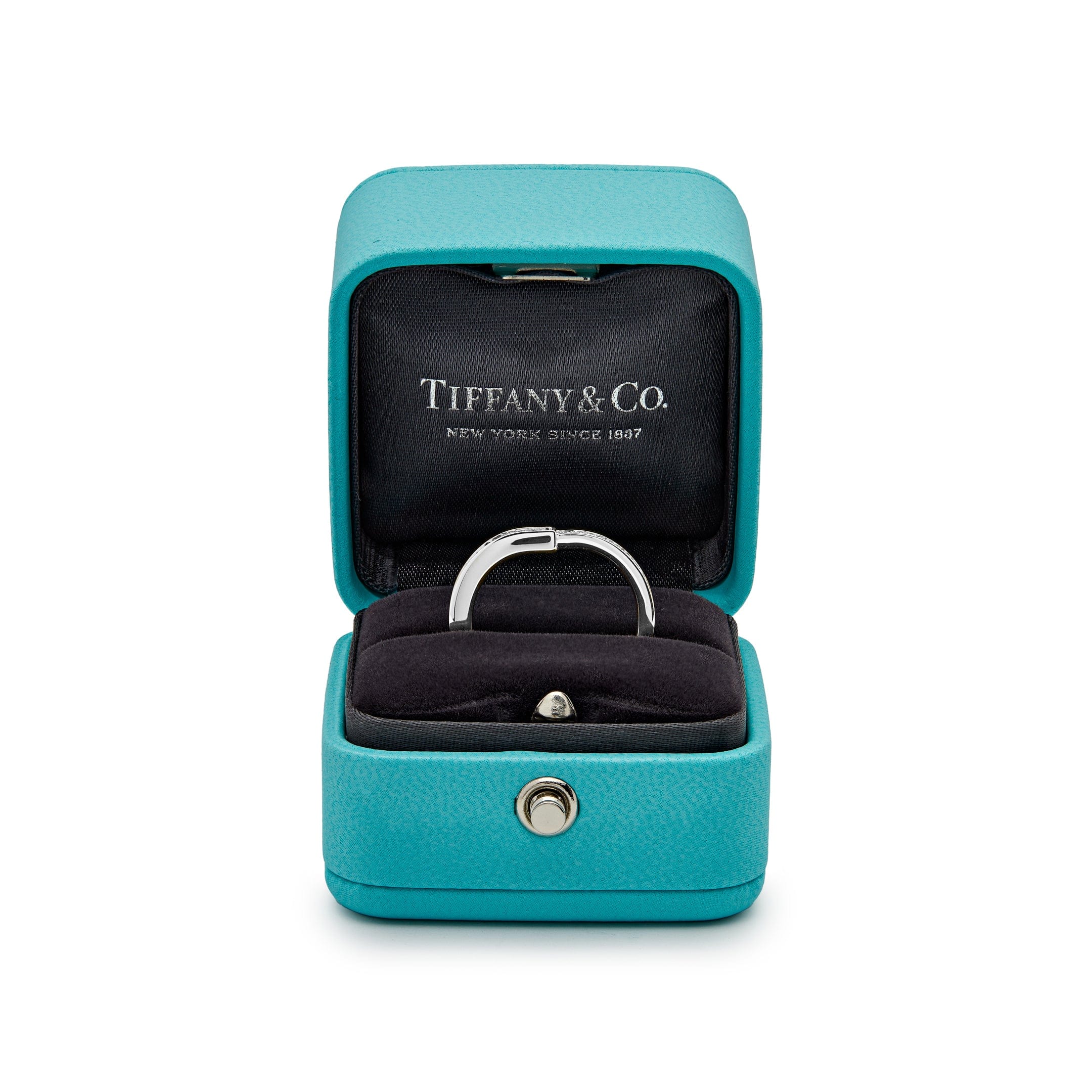 Tiffany & Co. Lock Ring in White Gold with Pavé Diamonds 72792092