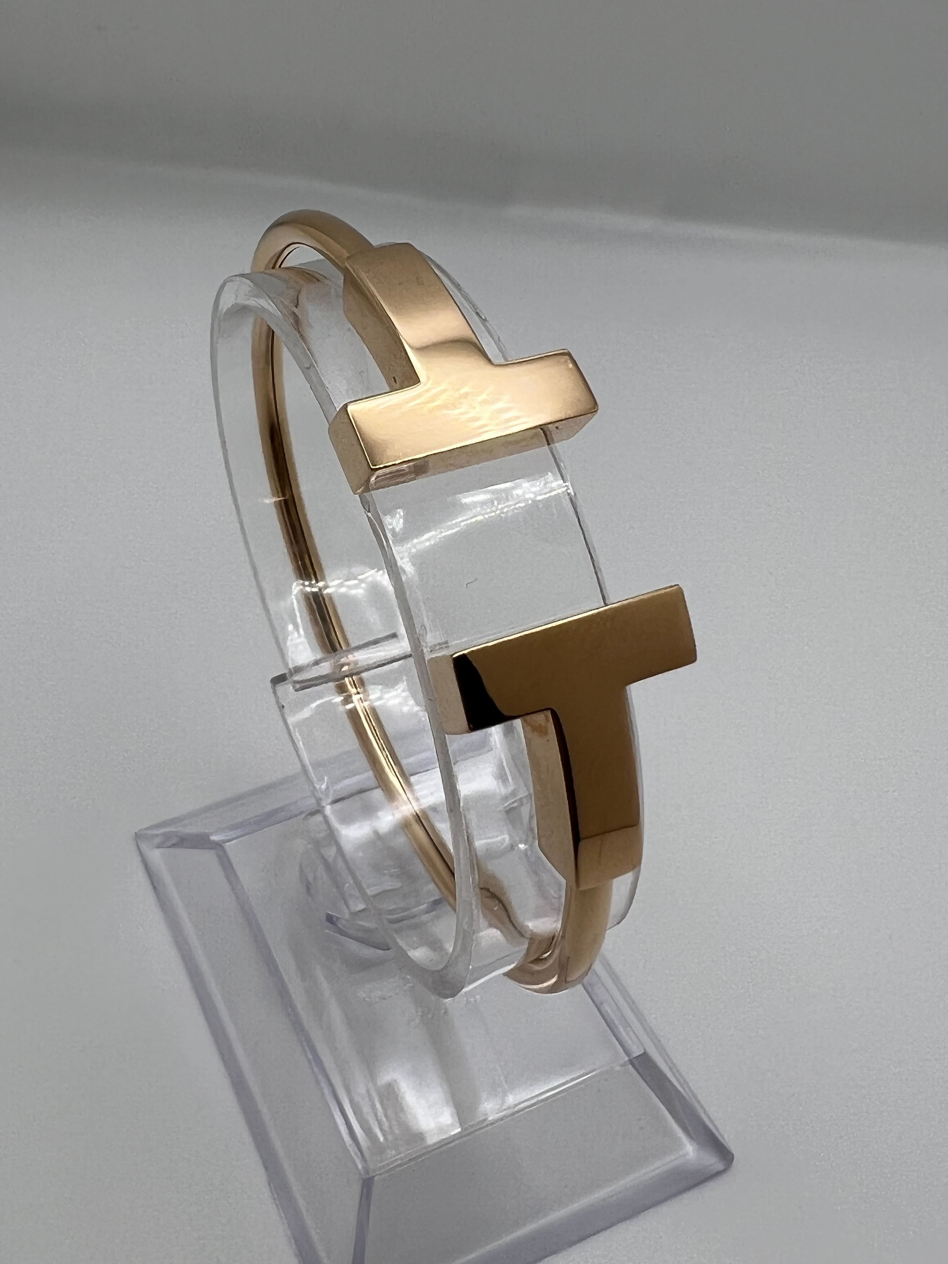 Tiffany & Co. T Wide Wire Rose Gold Bracelet 66964299