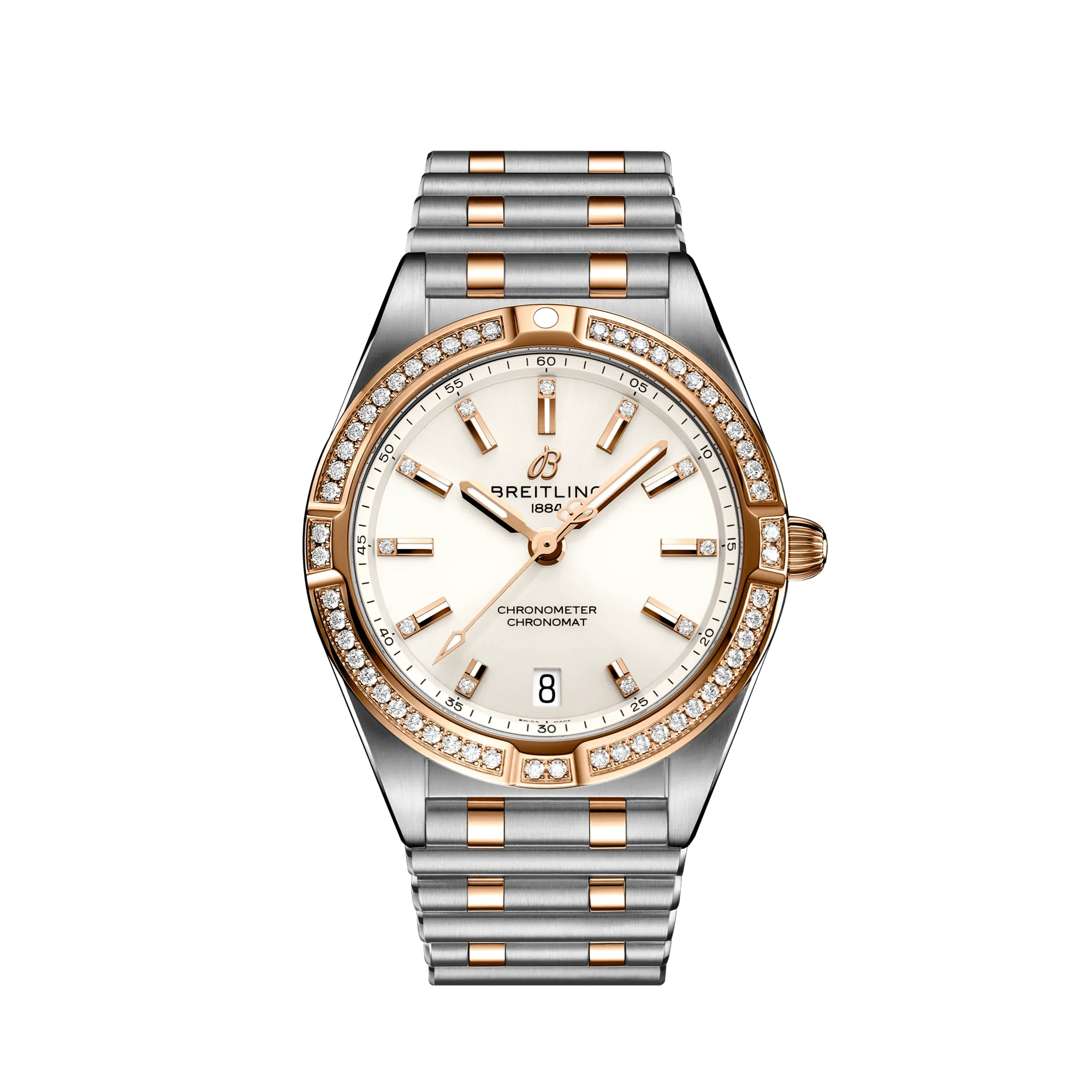 Breitling Chronomat 32 Stainless Steel & 18k Red Gold & Diamond Men's Watch - Premium Luxury Product